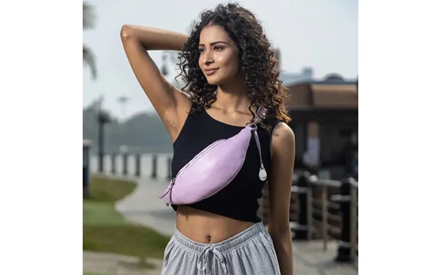 Style Nikita I Flot Pink. Fed Bumbag I Pinkfarvet Læder M. Lynlåsrum På Front Og Bagside product image