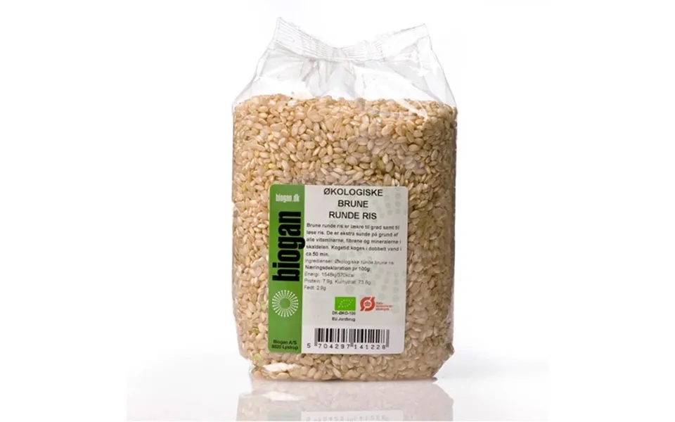 Brown rice round økologisk - 1 kg