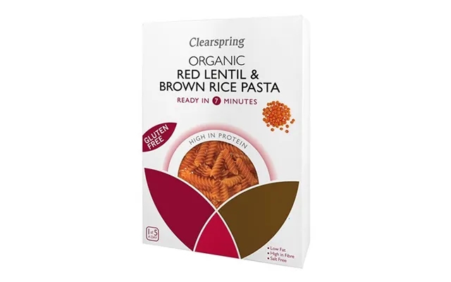 Red lenses & brown rice fusilli økologisk - 250 gram product image