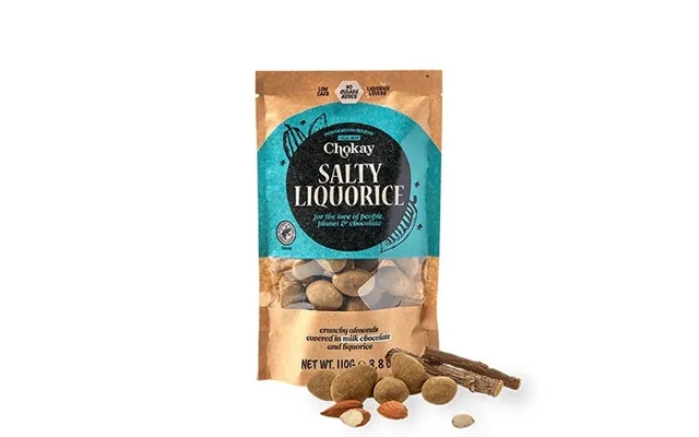 Snack Bite Salty Licorice Chocolate Almonds - 110 Gram product image