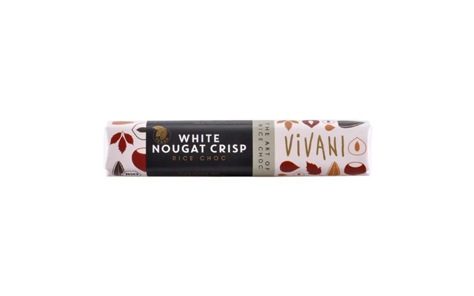 Vivani Hvid Nougat Bar Økologisk - 35 Gram