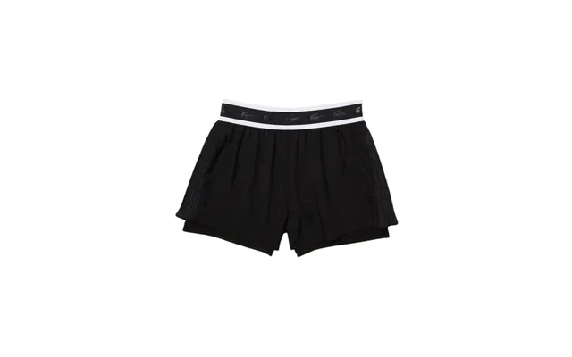 Lacoste Sports Light Nylon Shorts Womens Black White product image