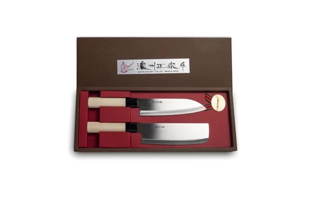 Japansk Sushi Kniv Sæt Santoku Nakiri 2 Dele product image