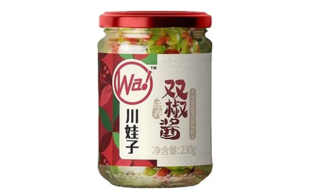 Wa Green And Red Chilli Sauce Shuang Jiao Jiang 230g. product image