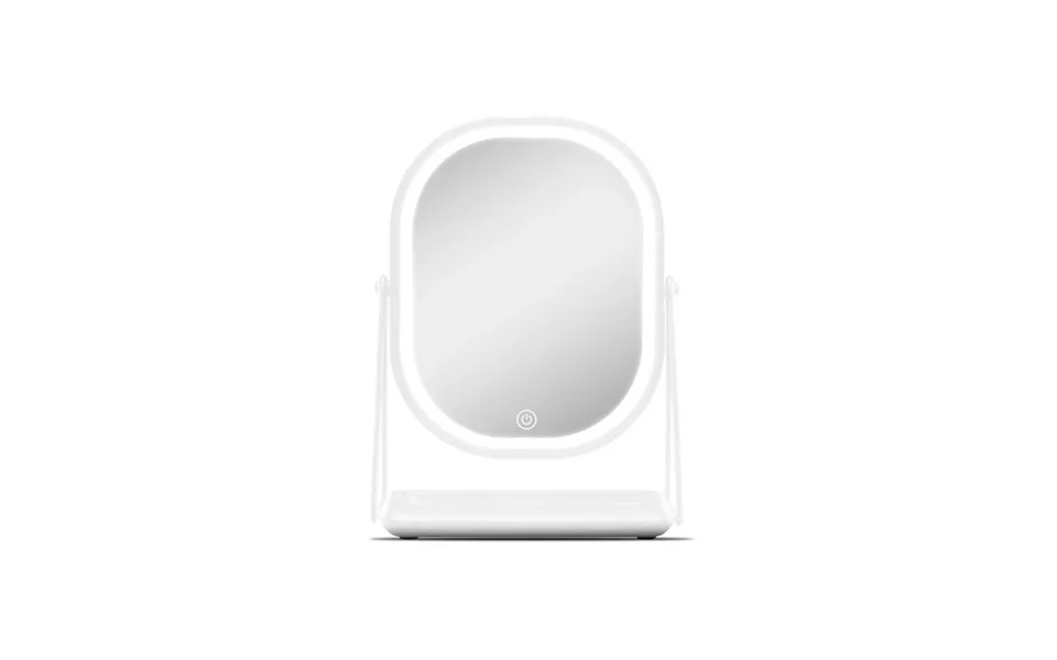 Gillian jones mirror with part light spirit tray - white