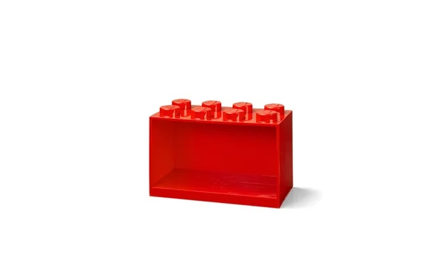 Lego brick shelf 8 knobs - red product image
