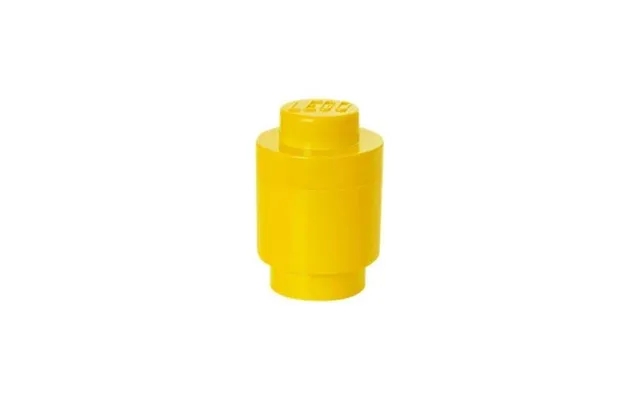 Lego storage brick 1 round - yellow product image