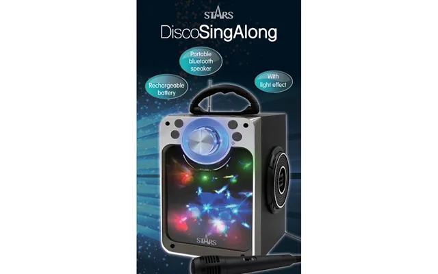 Liniex karaoke machine with bluetooth sortdisco part light product image