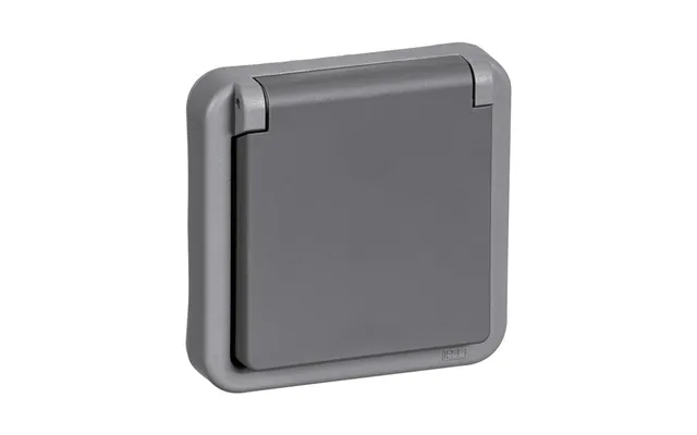 Lk op 74 industry outlet 2-pol with soil 1 module - dark gray product image