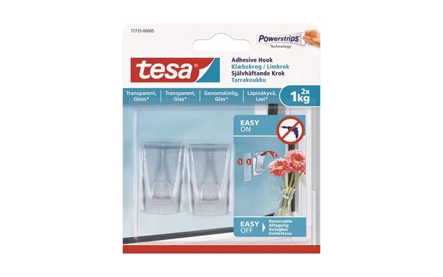 Tesa power strips hook 1kg transparent product image