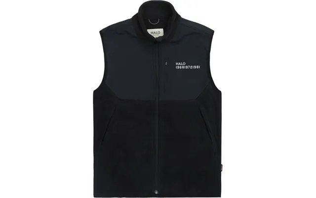 Halo Blocked Fleece Vest Black product image