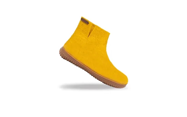 Uldstøvle 100% clean wool - model curry yellow m rubber sole product image