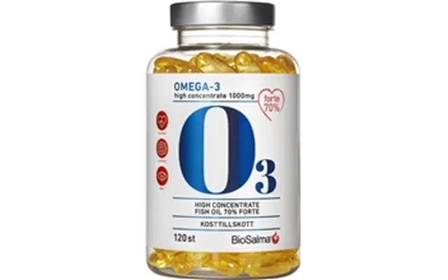 Biosalma omega3 forte 70% 1000mg 120 kapslar product image