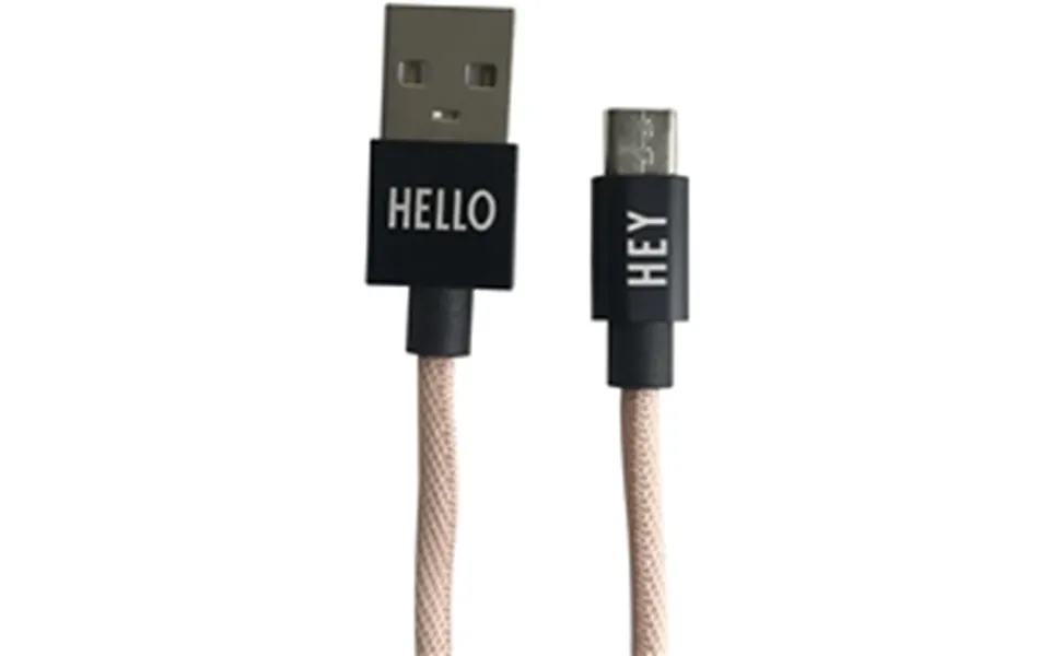 Design Letters Micro Usb Cable 1 M Nude