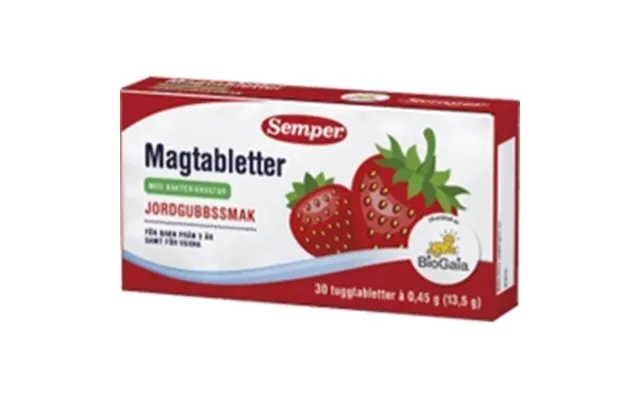 Semper Magtabletter Jordgubb 30 Tabletter product image