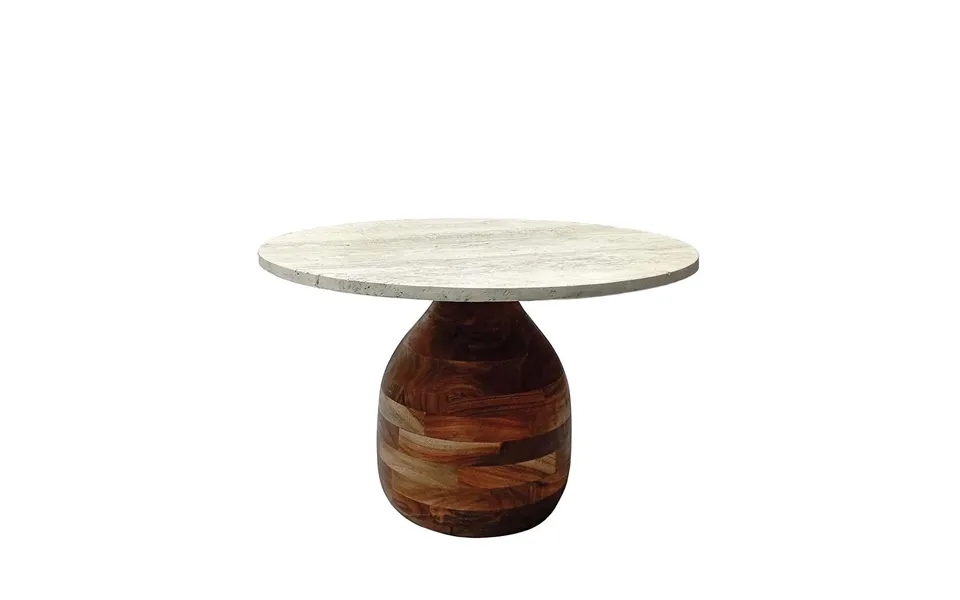 Piedra coffee table in travertine ø55 cm beige one size