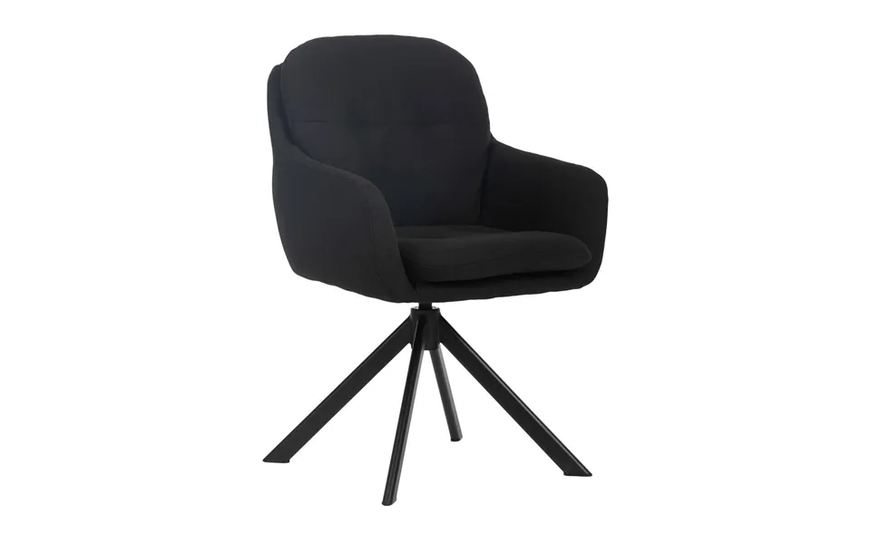 Sassari dining chair in fabric black one size