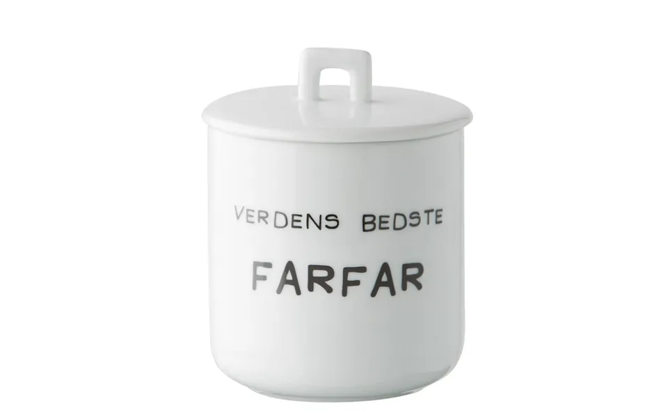 Sinnerup Krus M. Porcelænslåg - Verdens Bedste Farfar Sort, Onesize