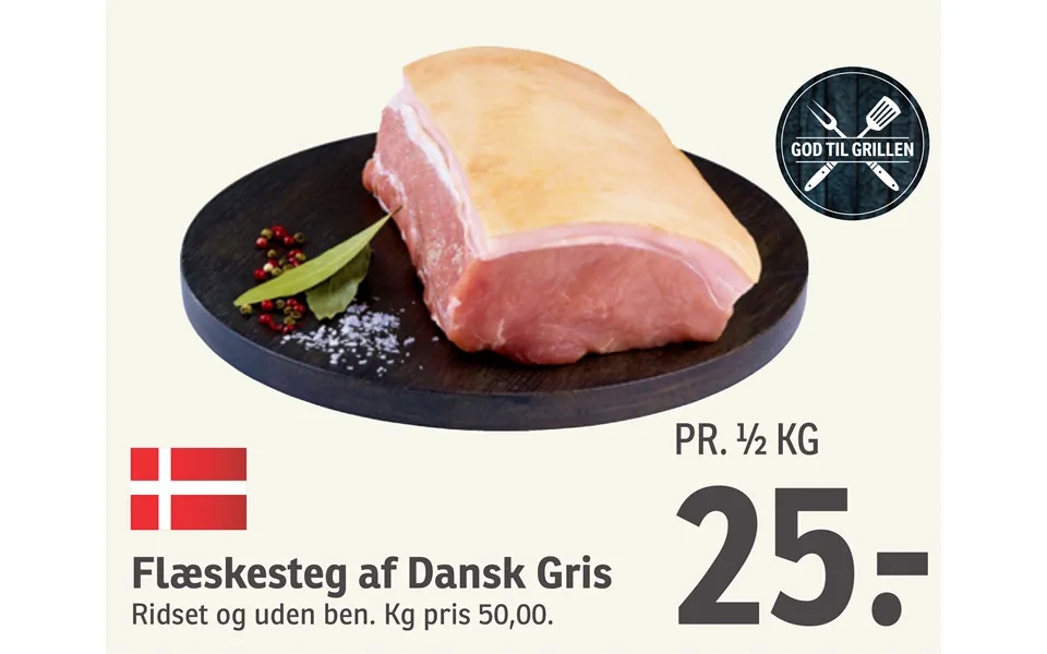 Roast pork of danish pig