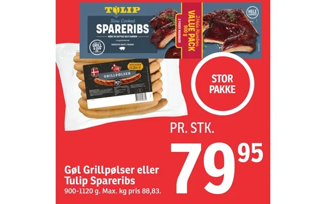 Gøl Grillpølser Eller Tulip Spareribs product image