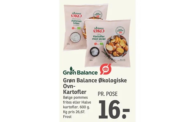 Grøn Balance Økologiske Ovnkartofler product image