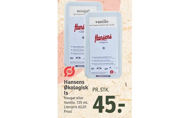 Hansen organic ice product image