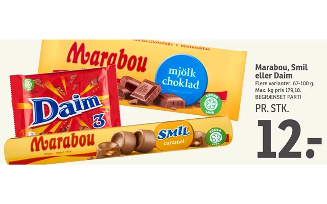 Marabou, smile or daim product image