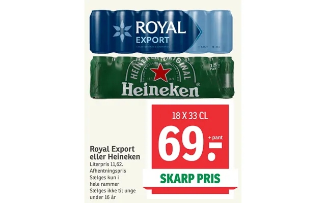 Royal export or heineken product image