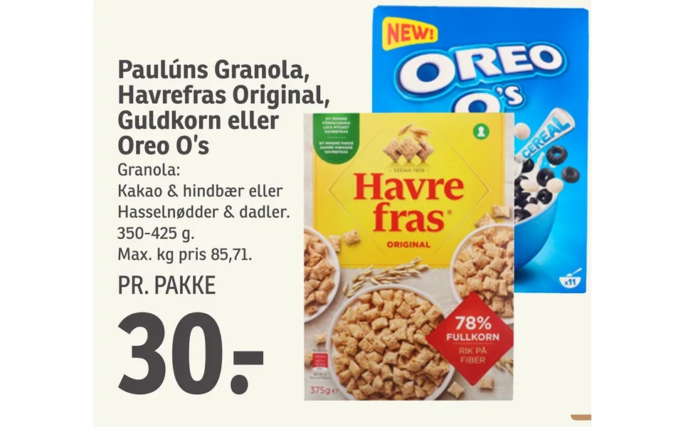 Guldkorn Eller Oreo O’s