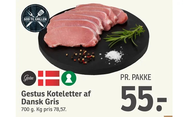 Gesture pork chops of danish pig product image
