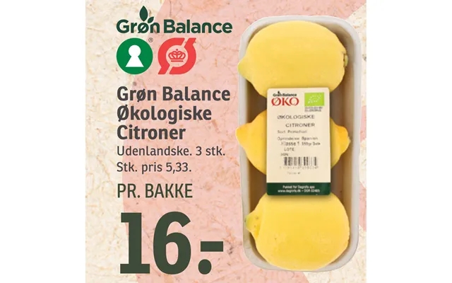 Grøn Balance Økologiske Citroner product image
