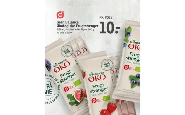 Grøn Balance Økologiske Frugtstænger product image