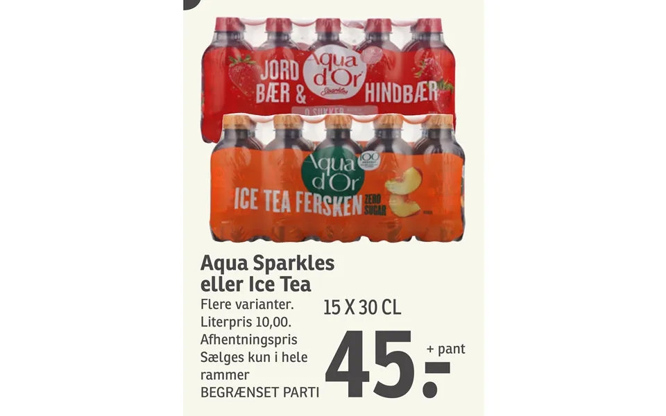 Aqua sparkles or ice tea