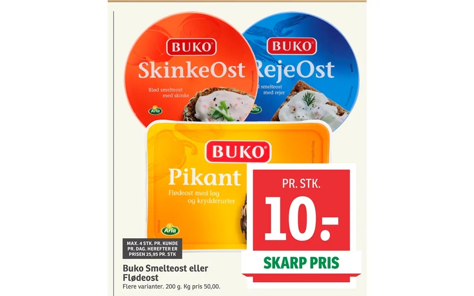 Buko Smelteost Eller Flødeost