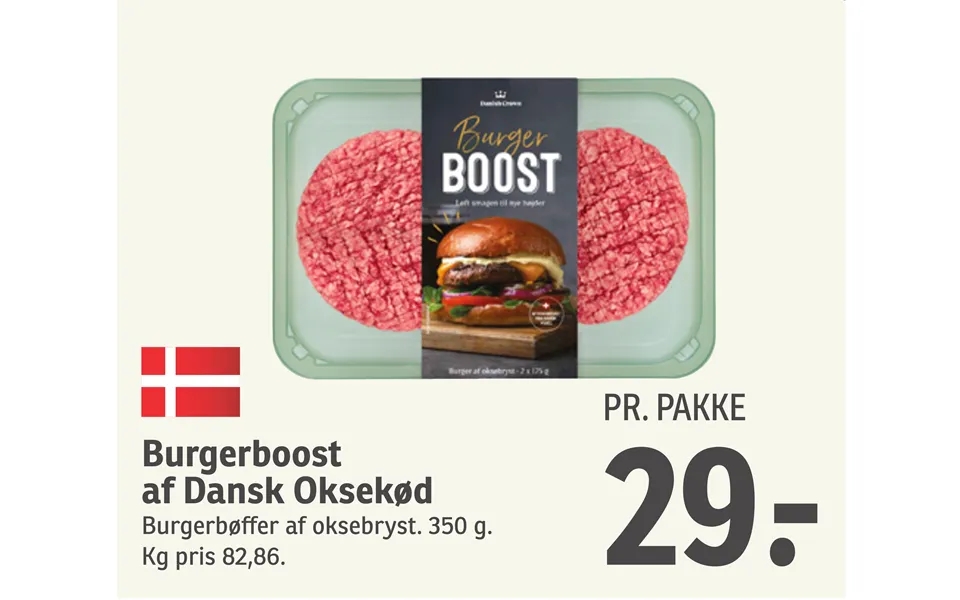 Burgerboost of danish beef