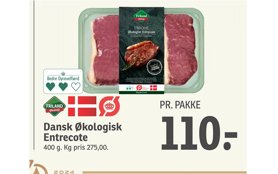 Danish organic entrecôte