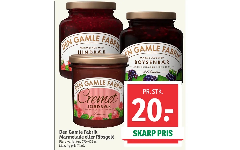 Den Gamle Fabrik Marmelade Eller Ribsgelé