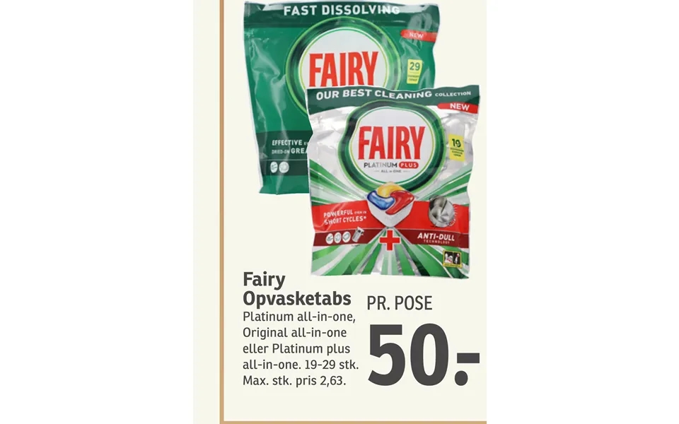 Fairy detergent tablets