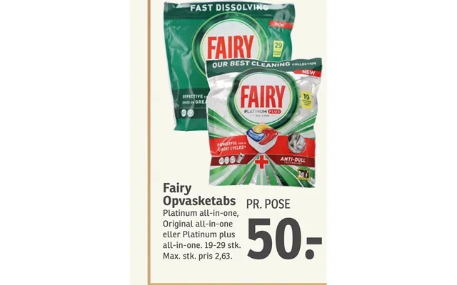 Fairy detergent tablets product image