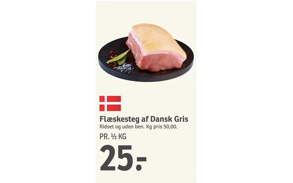 Roast pork of danish pig