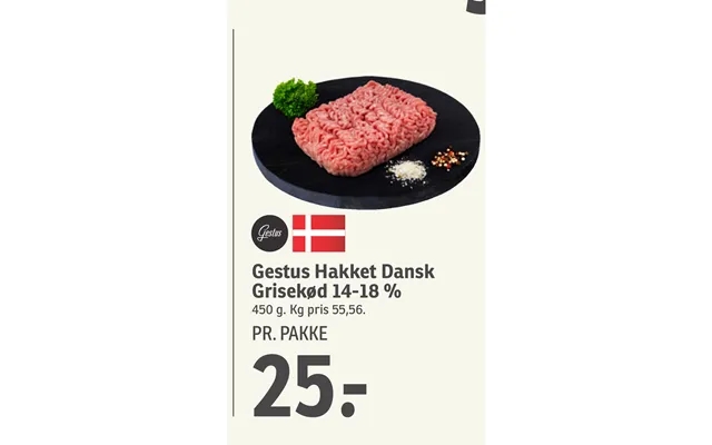 Gestus Hakket Dansk Grisekød 14-18 % product image