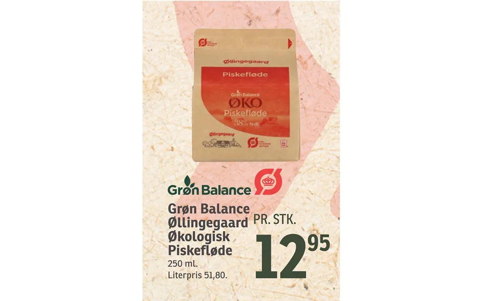 Green balance øllingegaard organic whipping cream