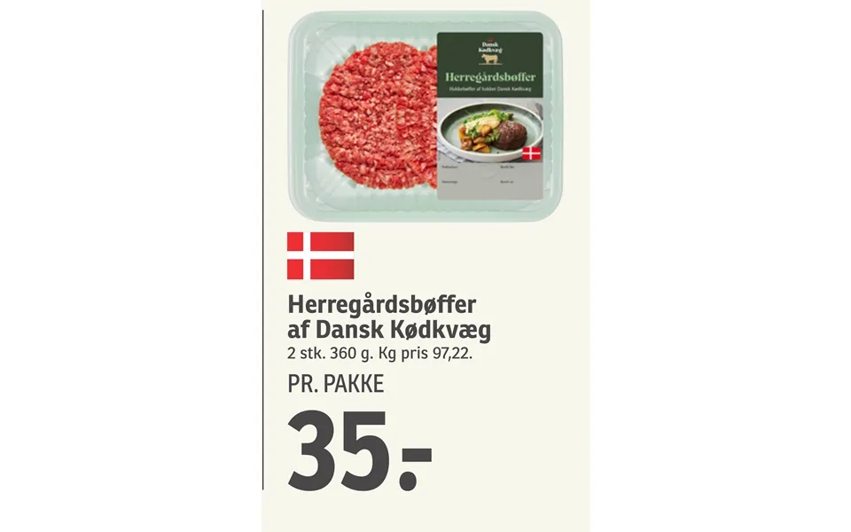 Manor steaks of danish beef cattle