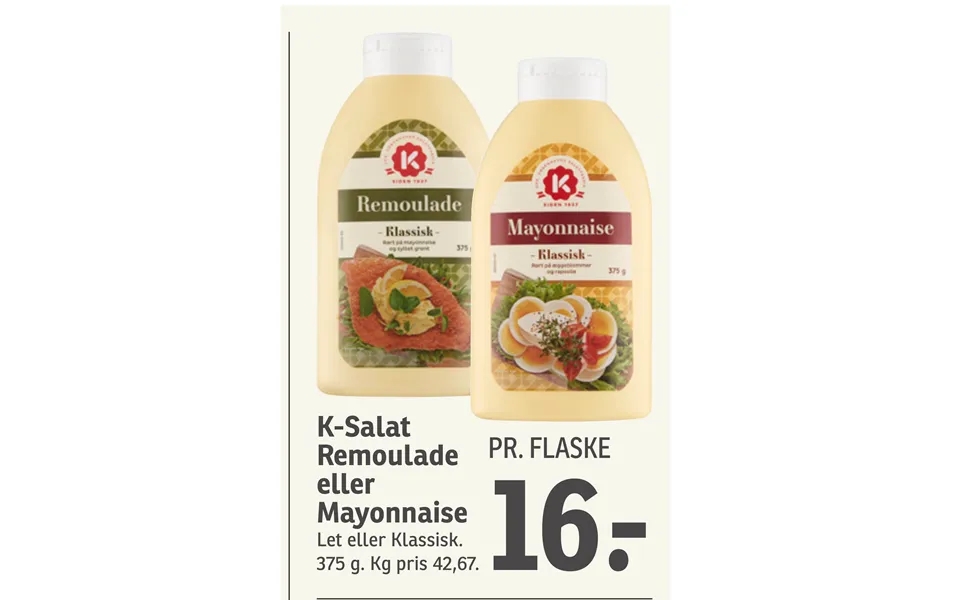 K-lettuce remoulade or mayonnaise