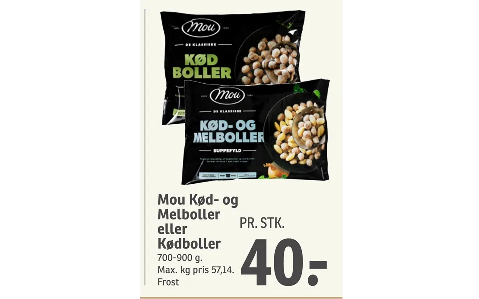 Mou Kød- Og Melboller Eller Kødboller