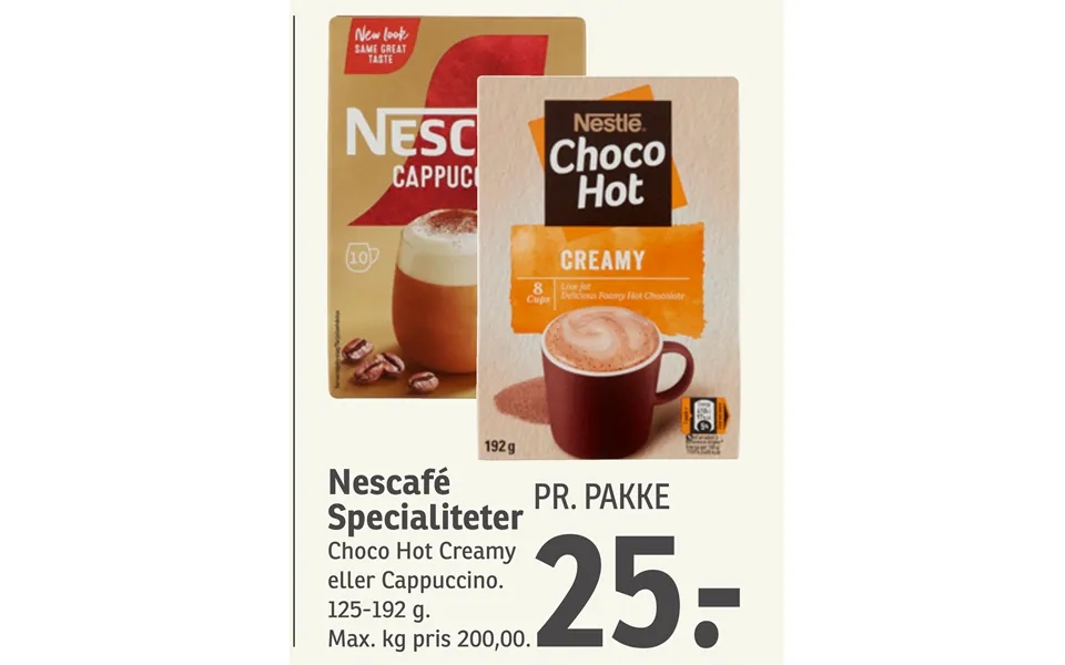 Nescafe specialties