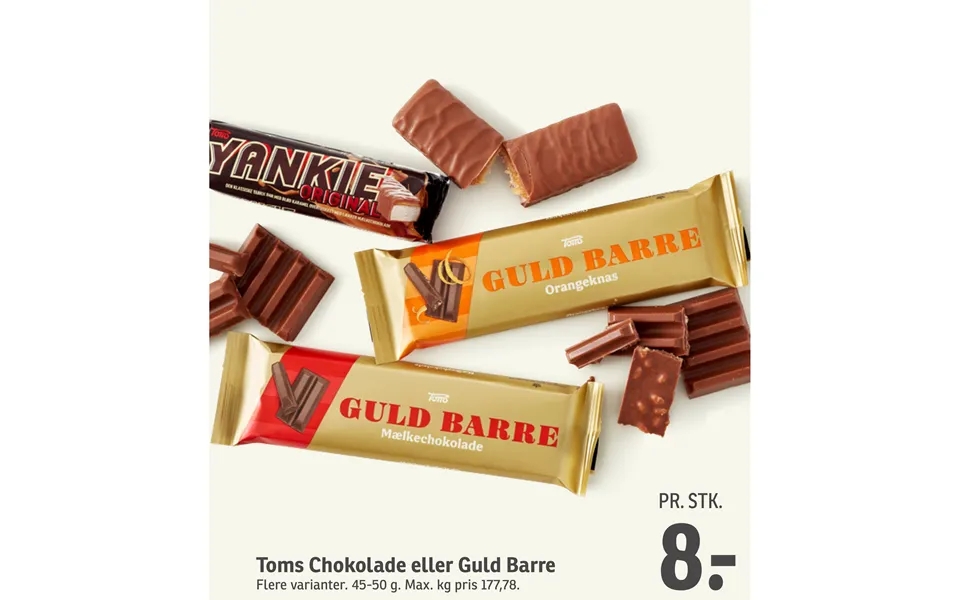 Toms Chokolade Eller Guld Barre