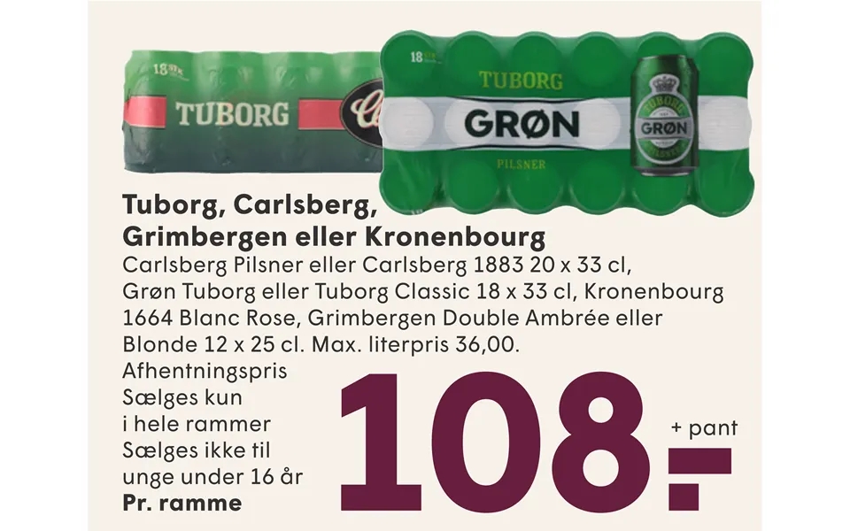 Tuborg, Carlsberg,