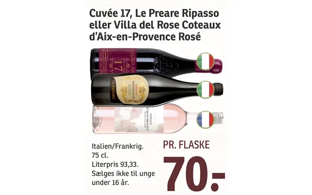 Cuvée 17, Le Preare Ripasso Eller Villa Del Rose Coteaux D’aix-en-provence Rosé product image