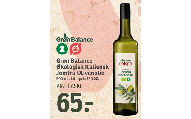 Grøn Balance Økologisk Italiensk Jomfru Olivenolie product image